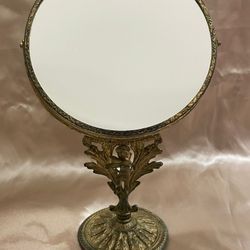 Beautiful Antique Gold Cherub Brass Mirror
