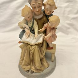 LEFTON China Hand Painted Figurine “Storytime with Grandma” Hand-Numbered #4721