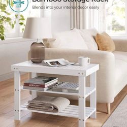 Shoe Rack Bench, 3-Tier Bamboo Shoe Storage Organizer