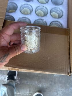 Flameless votives WITH glass decorative holders