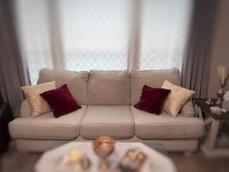Modern Beige 3-Seater Sofa – Clean, Comfortable, Priced to Sell