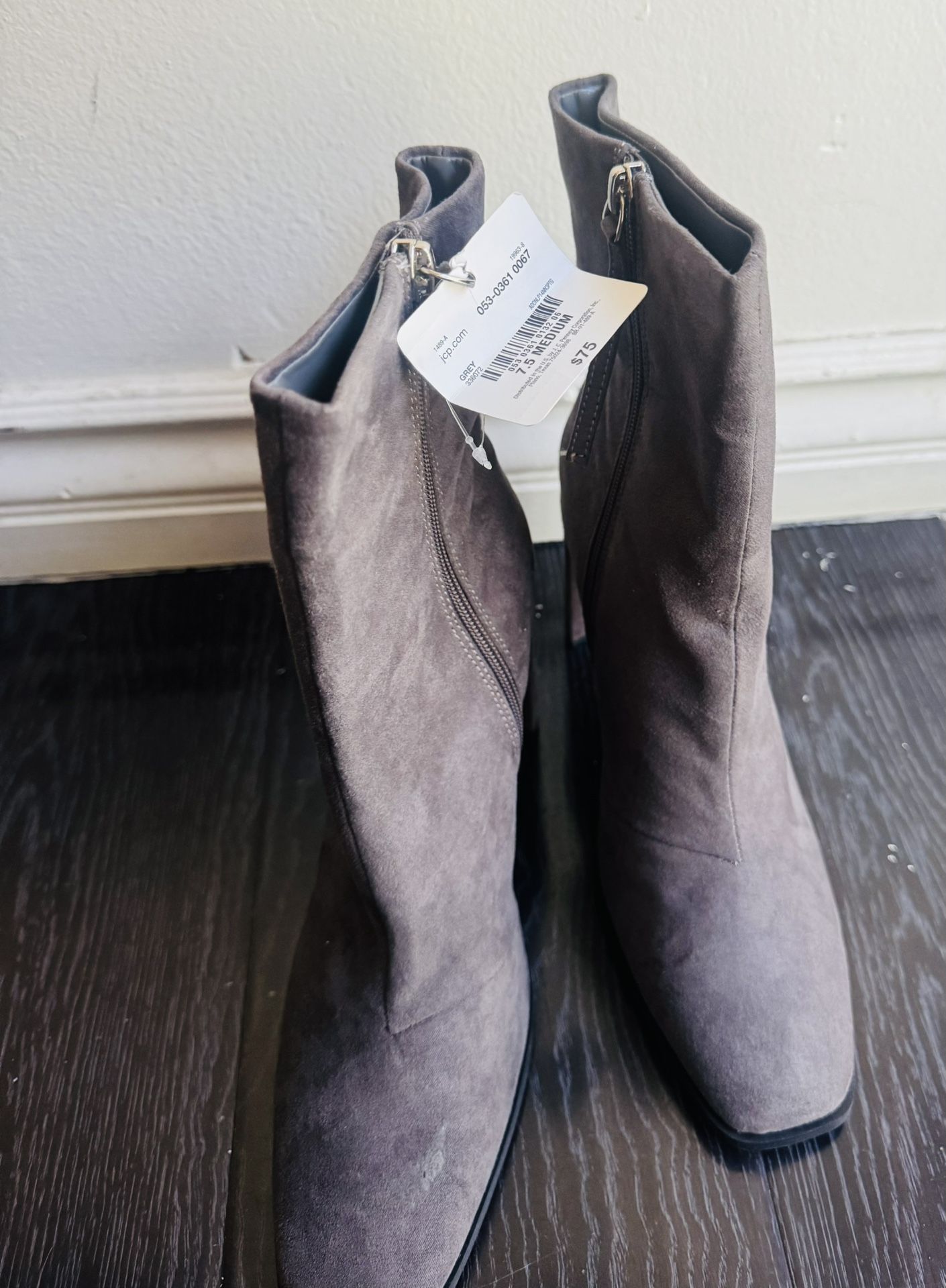 Grey High Heels Boots