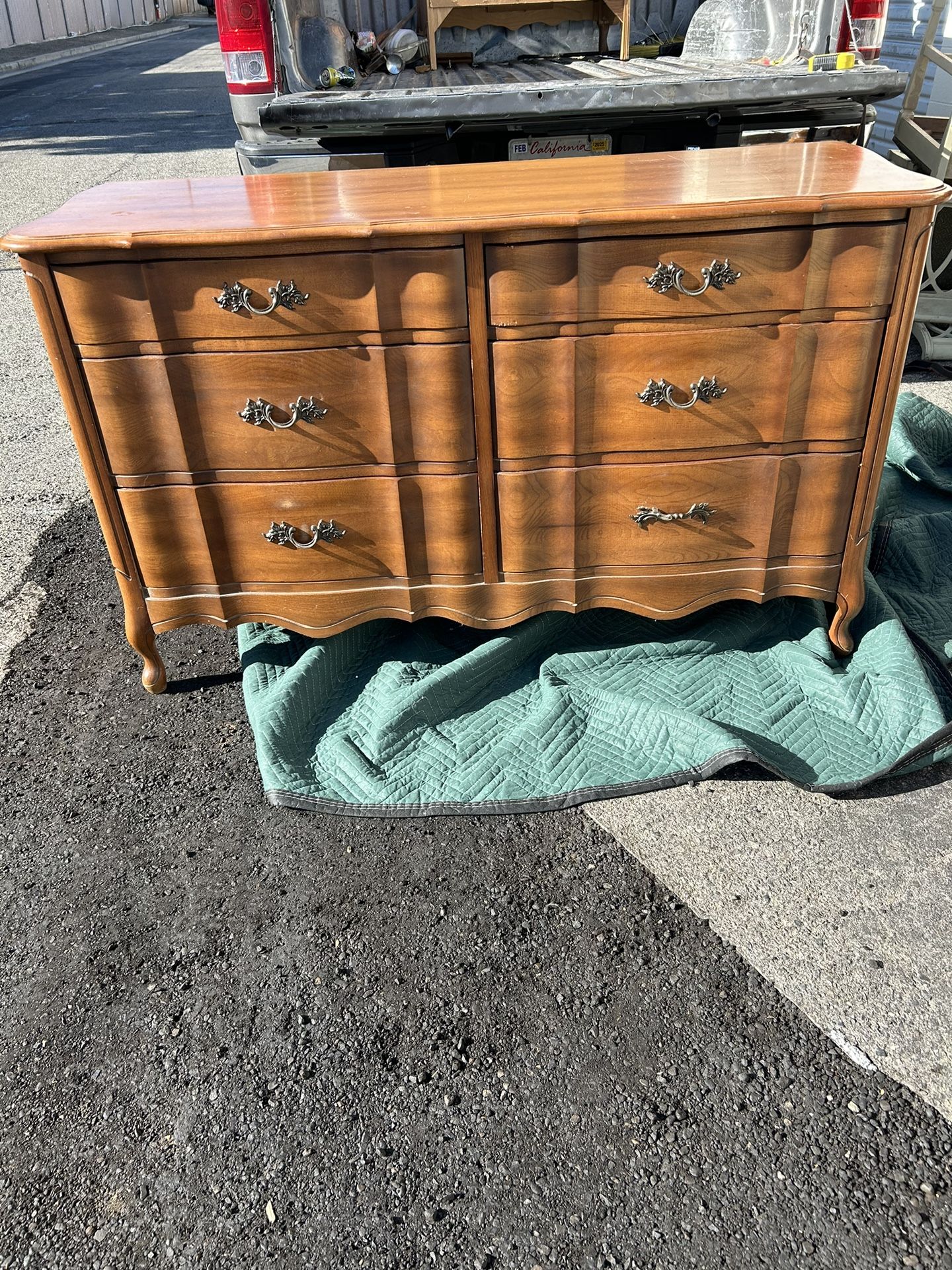  Vintage Solid Wood French Provincial Dresser