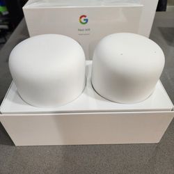 Google Nest Wifi System (Router + 1 Point)  2-Pack