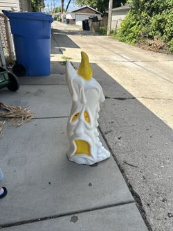 Vintage Empire Blow Mold Halloween Melting Candle Ghost 36" Double Sided