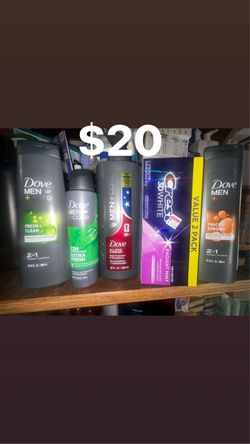 Dove Men+Care & Crest 3D White Bundle