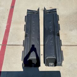 OEM Nissan Titan In-Bed storage toolboxes (pair, 2016-2024 Titan / XD 6.5 ft bed)