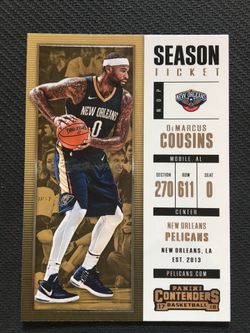 2017-18 Panini Contenders Season Ticket DeMarcus Cousins