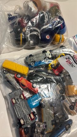 Football helmets and hot wheels cars