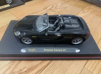 RARE Maisto 1:18 PORSCHE CARRERA GT BLACK Die Cast Car Model 1/18