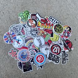 Rock Band Stickers 100pcs Classic Rock Music Stickers for Adults Waterproof Guitar Stickers for Hydroflasks, Rock Roll Punk Vintage Stickers for Lapto