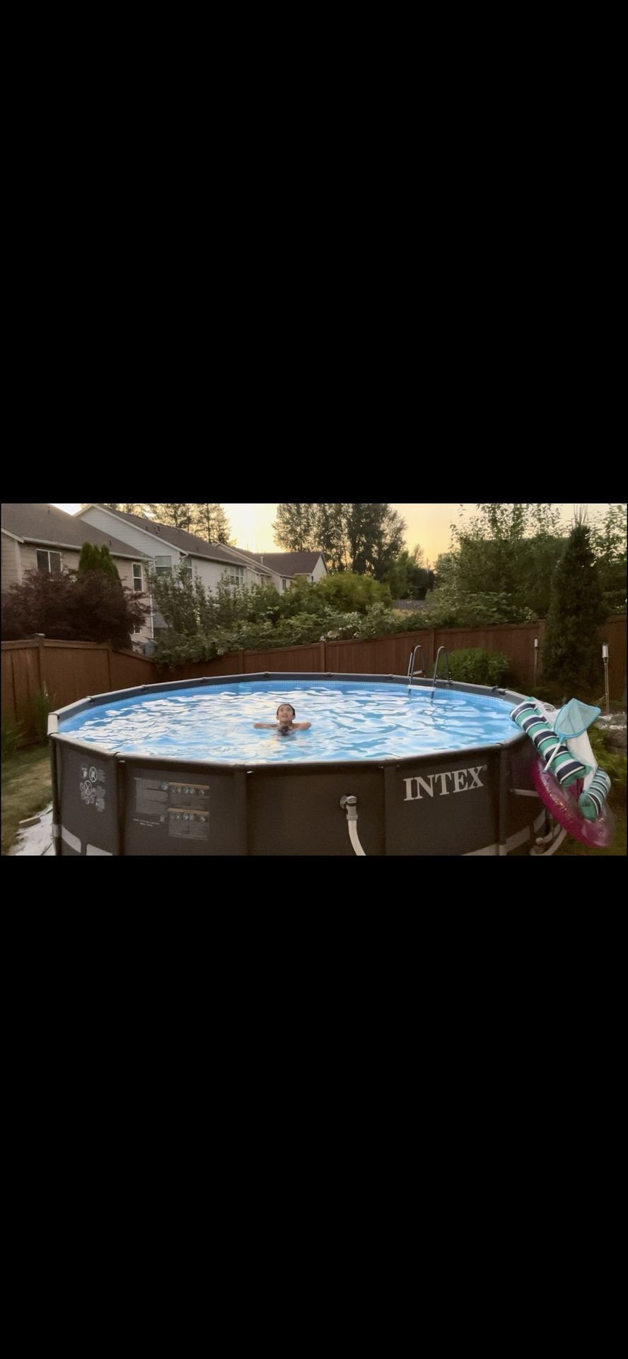 Intex 16x48in ultra star Pool Set With Sand Filter Pump, Ladder, Pool Vacuum, and Water Pump