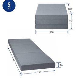 Tri-Folding Memory Foam Mattress Topper