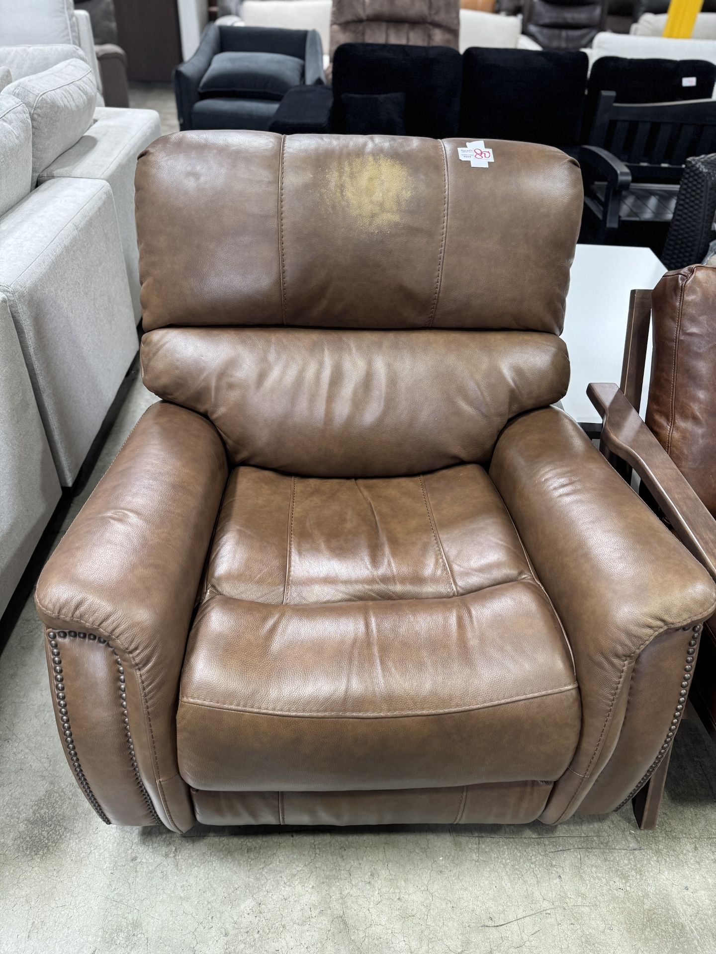 Brown Leather Rocking Chair Sofa :$80