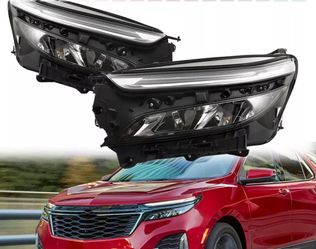 Pair  2022 2023 2024 Chevy Equinox LT | RS Full LED Headlights Right Left Side Chrome Housing Set