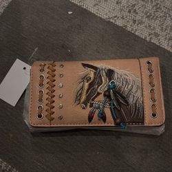 Horse With Braids Double Wallet