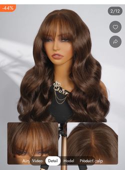 Glueless Chocolate Brown Body Wave Wig