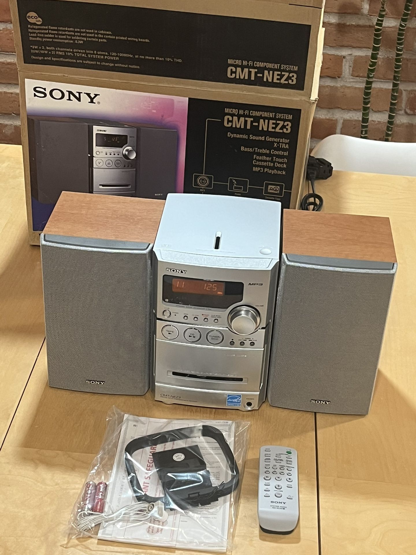 New Old Stock In Box Sony Micro AM/FM CD AUX Stereo System 