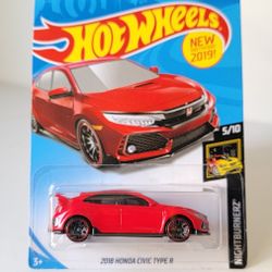 HOT WHEELS 2018 Honda Civic Type R red 