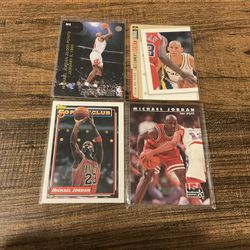 4 Michael Jordan Basketball Cards With SP Chicago Bulls Legend HOF 