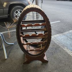 Vintage Wooden Wine Rack