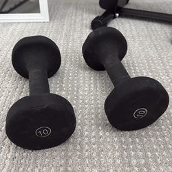 10 pound dumbbell (set of 2) Neoprene Dumbbell Hand Weights for Exercise and Muscle Toning