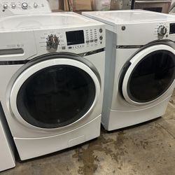 GE FRONTLOAD WASHER AND ELECTRIC DRYER WORKS GREAT CAN DELIVER 