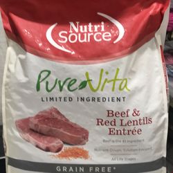 Pet Dog Food Grain free Beef Red Lents 25 lbs