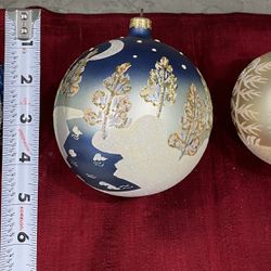 Vintage Blown Glass Christmas Ornaments Balls 