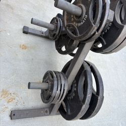 Fitness Gear Olympic Weights Set 255 Pounds 