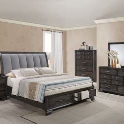 40% SALE Queen Size Platform Bedroom Set With Storage 