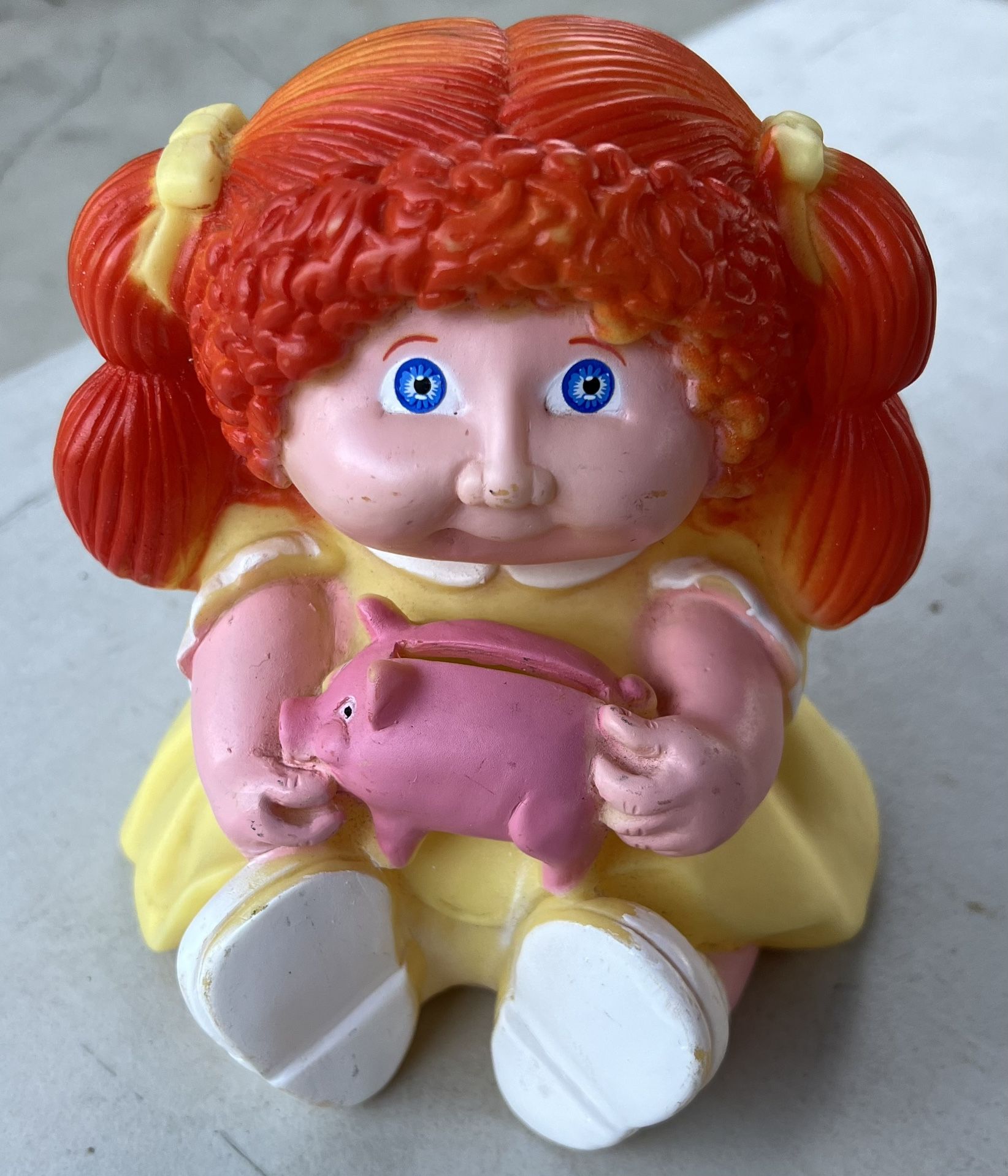 Cabbage Patch Doll Piggy Bank Red Hair 1983 Vintage Appalachian Artworks 7”