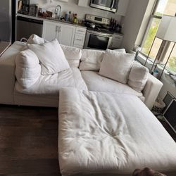 Deep Set Cream Sofa 