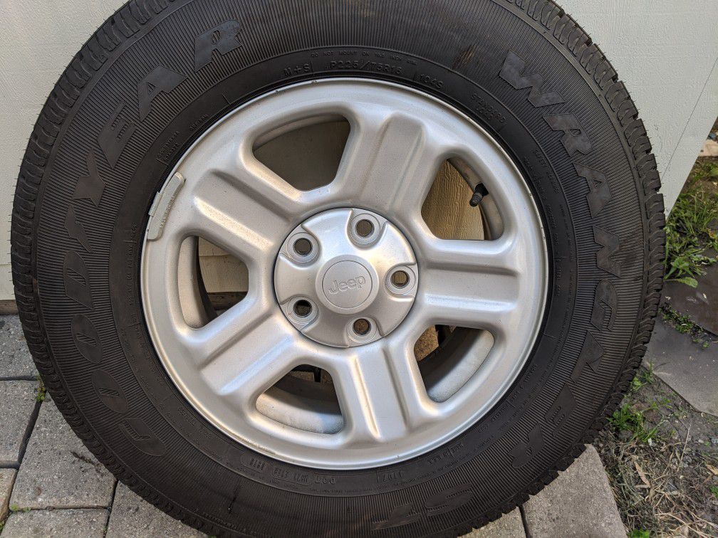 Jeep wheel with brand new tire