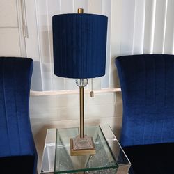 Dark blue  table lamp 20 inches