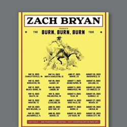 Zach Bryan -Burn, Burn, Burn Tour Poster - 11x14 Pri