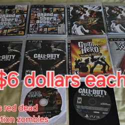 Ps3 Playstation 3 Games $6 Dollars Each 