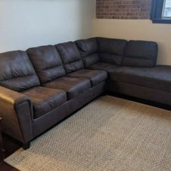 Ashley Navi Sectional Queen Sleeper With Chaise And Warranty