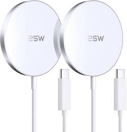 new Magnetic Wireless Charger for iPhone: Mag Safe Charger Fast Charging Pad 2 Pack Compatible with iPhone 15 14 13 12 Pro Max Plus & Airpods 2 3 Pro