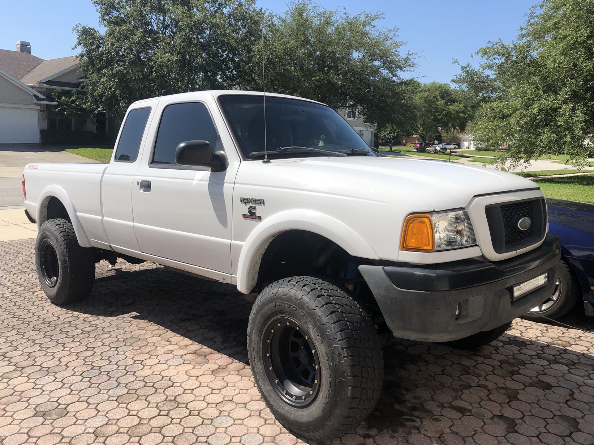 2004 ford ranger edge with a 4bt Cummins and a 5 speed nv4500 sitting on 33s on nitro terra grappler get around 40mpg fast fuel pump 13k obo