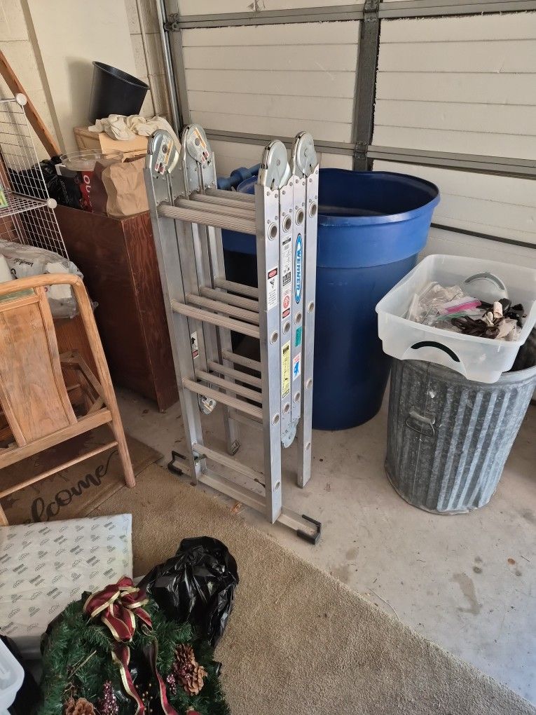 Werner Folding Ladder 16ft Extended 