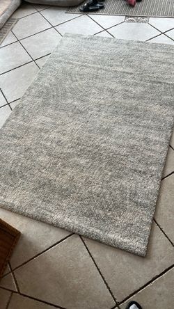 Green and White Area Rug