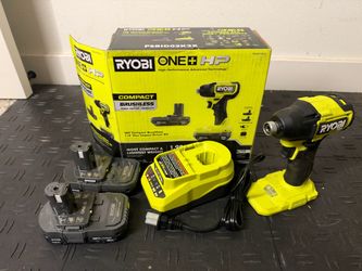 RYOBI ONE+ HP 18V Brushless Cordless Compact 1/4 in. Hex Impact Driver Kit with (2) Compact Batteries and Charger