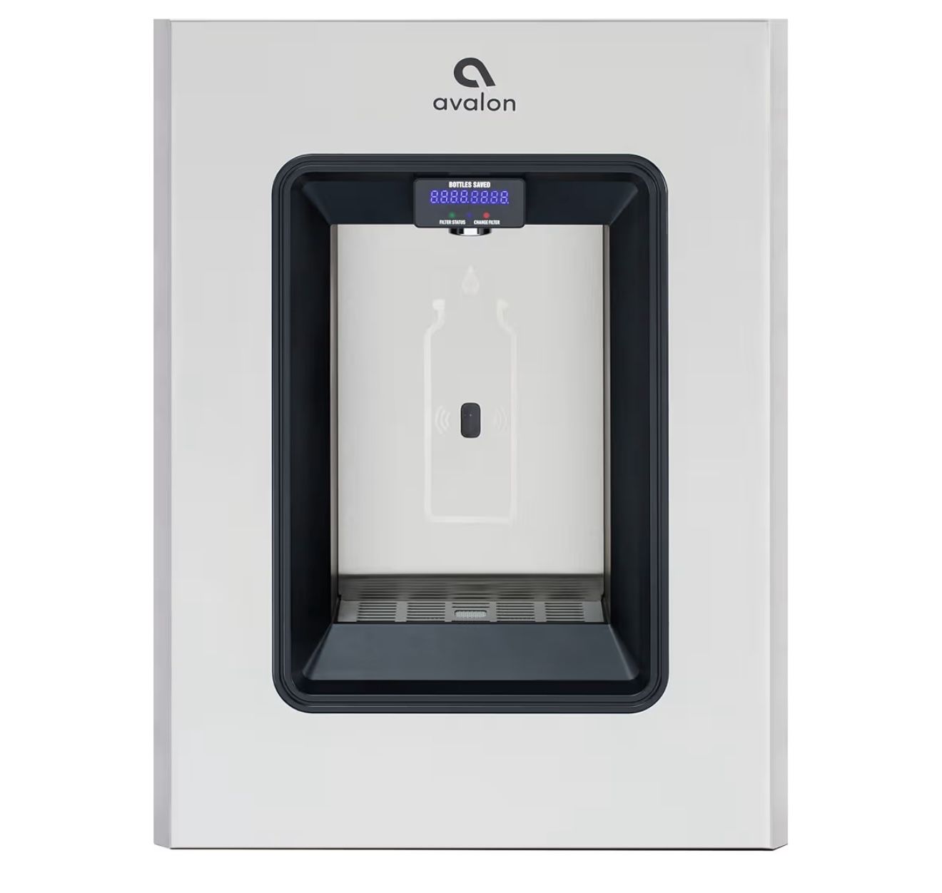 Avalon in-Wall Bottle Filling Station, Sensor Dispensing, Self Cleaning, Digital Bottle Counter Display, Dual Filtration, WiFi Enabled Color Stainles