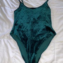 Velvet Green Bodysuit 