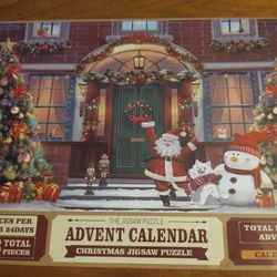 1008 piece jigsaw puzzle Christmas Advent calendar 42 pieces per day for 24 days *new*

dancing cartoon Santa 