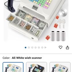 Perfiware Cash Register for Small Businesses with Scanner&Checkport Cash Dr (SR) MSRP: $269.95 - New