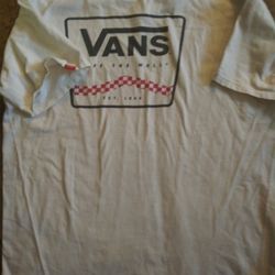 Vans T-Shirt Off The Wall White Size Large