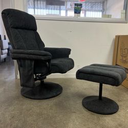 Recliner with Ottoman, Reclining Chair with Massage, Chenille Fabric Swivel Recliner Chairs for Living Room 4828