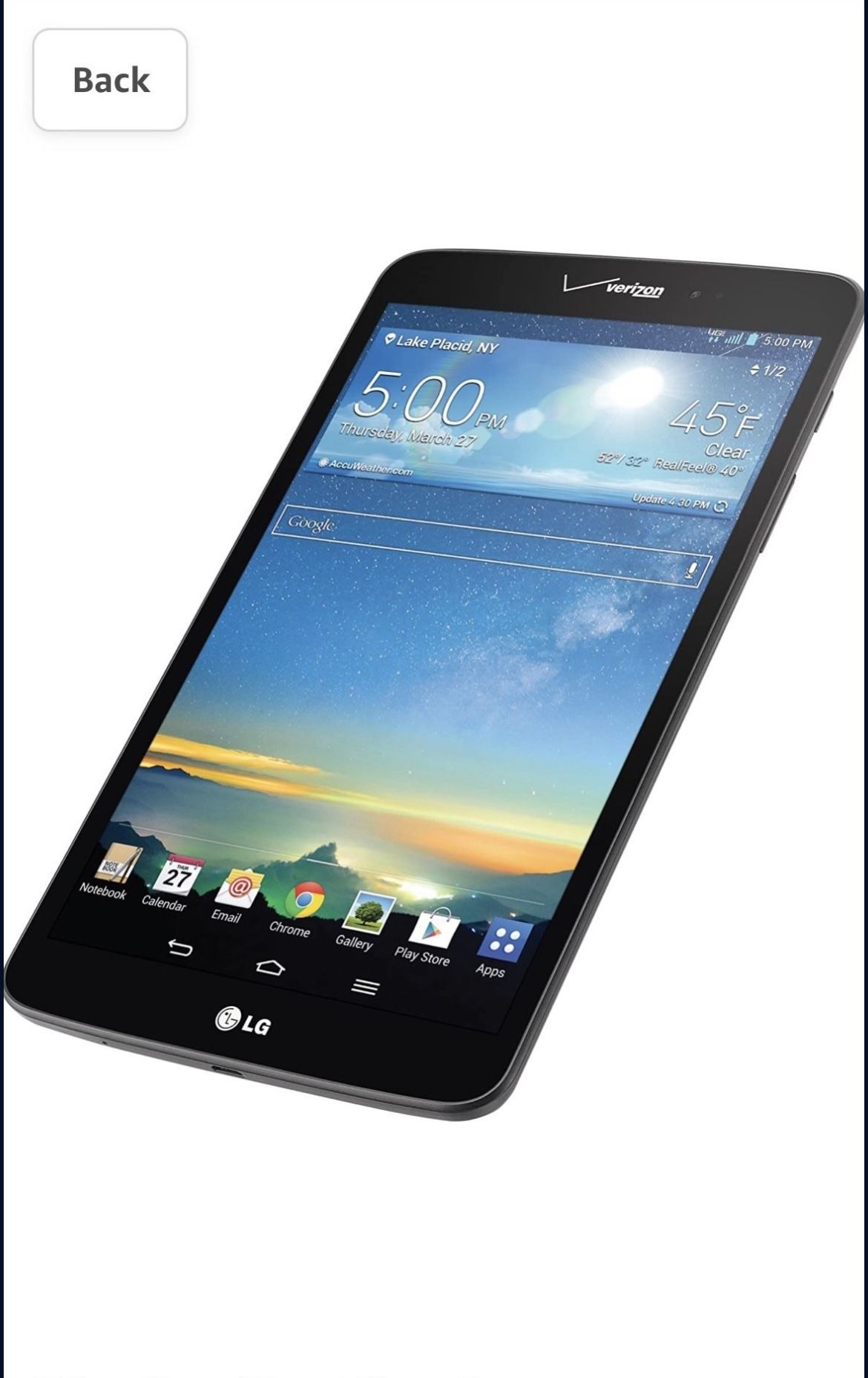 Cellular/Wi-Fi LG Tablet